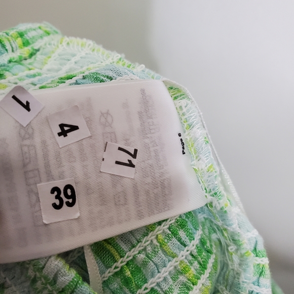 COTTON ON Plaid Green Crop Shirred Top Blouse Cotton Ruffle Size Medium Summer - Picture 7 of 8